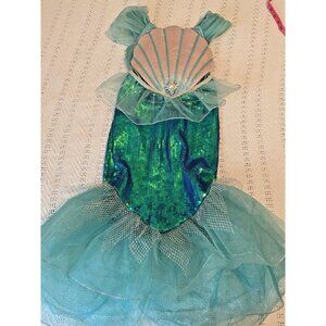 Gillians Closet Sequin Iridescent Blue & Green Tulle Tutu Mermaid Dress 5/6